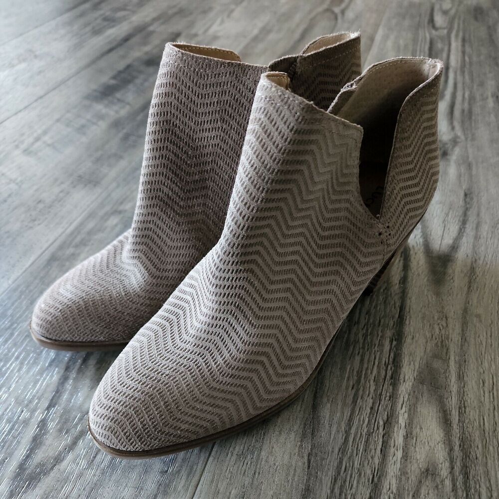 Lucky Brand Suede Ankle Boots Booties LP-Pickla Women Size 9 1/2